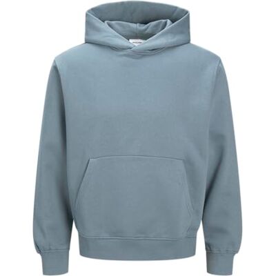 JACK & JONES Male Plain Hoodie, stormy weather, S JACK & JONES Male Plain Hoodie, stormy weather, S