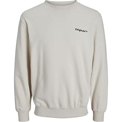 JACK & JONES Male Sweatshirt Crew Neck, moonbeam, XL JACK & JONES Male Sweatshirt Crew Neck, moonbeam, XL