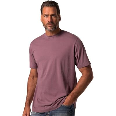 JP 1880 Men's Large Sizes Plus Sizes Menswear L-8XL T-Shirt, Basic, Round Neck, Combed Cotton, up to 8XL, Mauve, 4XL JP 1880 Men's Large Sizes Plus Sizes Menswear L-8XL T-Shirt, Basic, Round Neck, Combed Cotton, up to 8XL, Mauve, 4XL