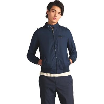 Members Only Men's Original Iconic Racer Jacket Cotton Lightweight, Navy, M Short Members Only Men's Original Iconic Racer Jacket Cotton Lightweight, Navy, M Short