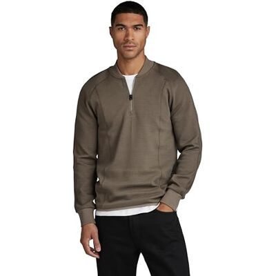 G-STAR Men's Jirgi Half Zip Slim Tweeter, Brown (turf D23512-D271-273), M G-STAR Men's Jirgi Half Zip Slim Tweeter, Brown (turf D23512-D271-273), M