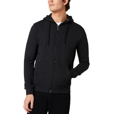 FM London Mens Hyfresh Zipped Hoodie, Charcoal, L UK FM London Mens Hyfresh Zipped Hoodie, Charcoal, L UK