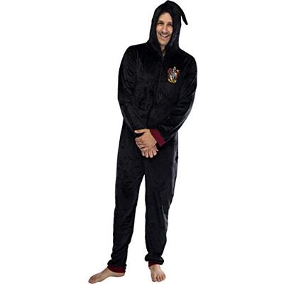 INTIMO Harry Potter Adult Men's Gryffindor Hooded One-Piece Pajama Union Suit (L/XL) INTIMO Harry Potter Adult Men's Gryffindor Hooded One-Piece Pajama Union Suit (L/XL)