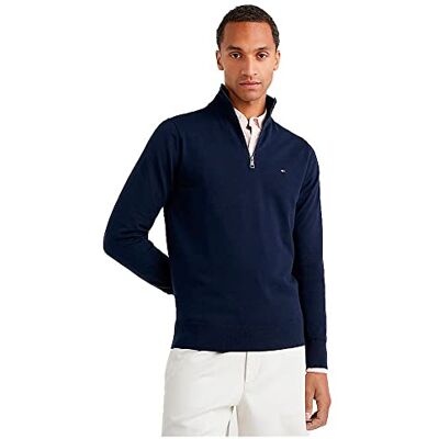 Tommy Hilfiger Men’s Essential Half Zip Fleece Sweatshirt Tommy Hilfiger Men’s Essential Half Zip Fleece Sweatshirt