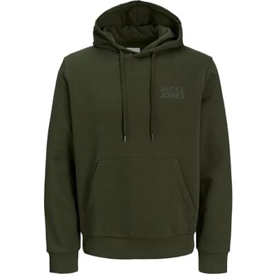 JACK & JONES Mens Jjecorp Logo Sweat Hood Noos Pls, Green (Duffel Bag), 7XL UK JACK & JONES Mens Jjecorp Logo Sweat Hood Noos Pls, Green (Duffel Bag), 7XL UK