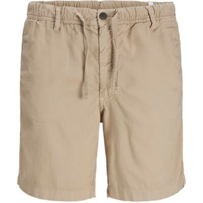 JACK & JONES Mens Linen Shorts Plus Size Crockery 46W JACK & JONES Mens Linen Shorts Plus Size Crockery 46W