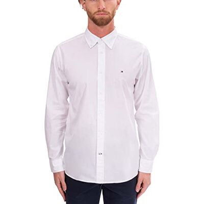 Tommy Hilfiger Men's Core Flex Poplin Rf Shirt Mw0mw25035 Casual Shirts, White (White), L Tommy Hilfiger Men's Core Flex Poplin Rf Shirt Mw0mw25035 Casual Shirts, White (White), L