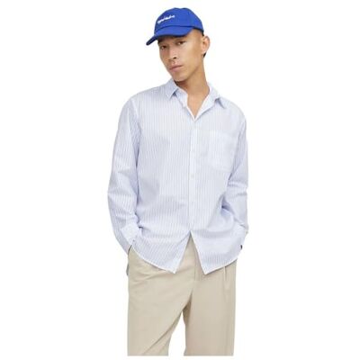 JACK & JONES Male Casual Shirt Extra Oversized Fit Casual Shirt, Cornflower Blue, S JACK & JONES Male Casual Shirt Extra Oversized Fit Casual Shirt, Cornflower Blue, S