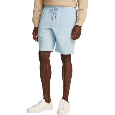 Tommy Hilfiger Men's Harlem PO Linen Short MW0MW37804 Chino Shorts, Blue, 31W Tommy Hilfiger Men's Harlem PO Linen Short MW0MW37804 Chino Shorts, Blue, 31W