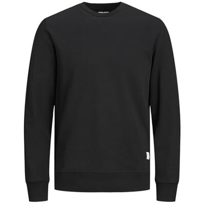 JACK & JONES Mens Jjebasic Crew Neck Noos Sweatshirt, Black, XS UK JACK & JONES Mens Jjebasic Crew Neck Noos Sweatshirt, Black, XS UK