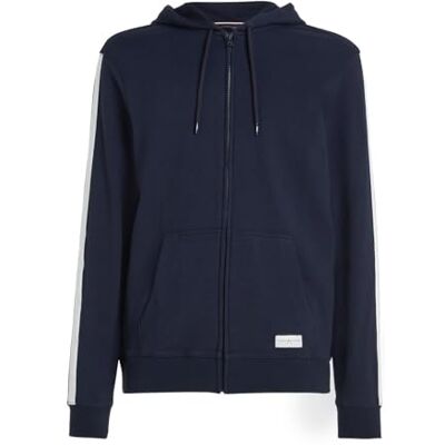 Tommy Hilfiger Men’s Zipped Hoodie, Blue (Desert Sky), XXL Tommy Hilfiger Men’s Zipped Hoodie, Blue (Desert Sky), XXL