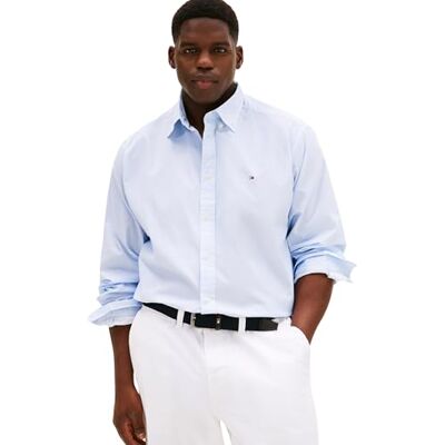 Tommy Hilfiger Men’s Bt Flex Poplin Micro Regular Fit Shirt, Blue (Blue Spell/Allover), 2XL Tommy Hilfiger Men’s Bt Flex Poplin Micro Regular Fit Shirt, Blue (Blue Spell/Allover), 2XL