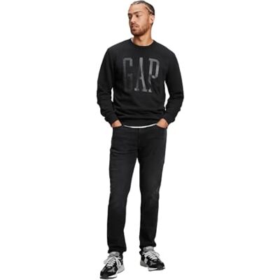 GAP Men's Straight Taper Fit Denim Jeans, Washed Black, 32W / 30L GAP Men's Straight Taper Fit Denim Jeans, Washed Black, 32W / 30L