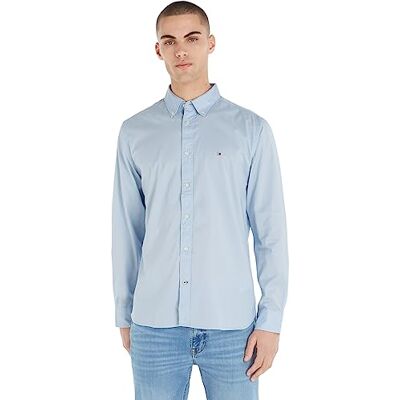 Tommy Hilfiger Men's Core Flex Poplin Rf Shirt Mw0mw25035 Casual Shirts, Blue (Calm Blue), XS Tommy Hilfiger Men's Core Flex Poplin Rf Shirt Mw0mw25035 Casual Shirts, Blue (Calm Blue), XS