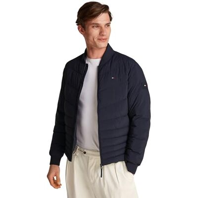 Tommy Hilfiger Men’s Mix Quilt Padded Bomber Jacket, Blue (Desert Sky), XXXL Tommy Hilfiger Men’s Mix Quilt Padded Bomber Jacket, Blue (Desert Sky), XXXL