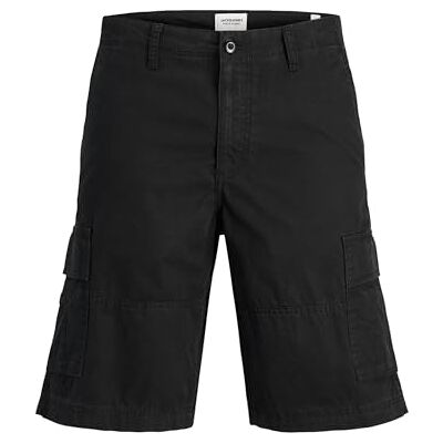 JACK & JONES Men's Jpstcole Jjmateo Cargo Shorts Pls, Black, 36 JACK & JONES Men's Jpstcole Jjmateo Cargo Shorts Pls, Black, 36