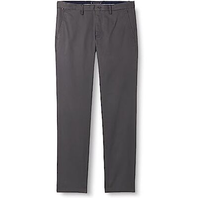 Tommy Hilfiger Men’s Core Denton 1985 Pima Cotton Chinos, Grey (Dark Ash), 32W/30L Tommy Hilfiger Men’s Core Denton 1985 Pima Cotton Chinos, Grey (Dark Ash), 32W/30L
