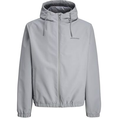 JACK & JONES Men's Jjelegacy Light Jacket Hood Noos Short Jacket, Ultimate Grey/Detail:Solid, L JACK & JONES Men's Jjelegacy Light Jacket Hood Noos Short Jacket, Ultimate Grey/Detail:Solid, L