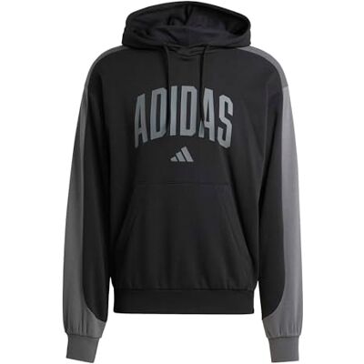 adidas Men's COLLEGIATE FLEECE HOODIE, black/grey six, XXL adidas Men's COLLEGIATE FLEECE HOODIE, black/grey six, XXL