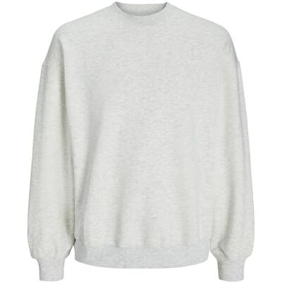 JACK & JONES JACK&JONES Men's JJEURBAN EDGE SWEAT CREW NECK NOOS Sweatshirt, White Melange, JACK & JONES JACK&JONES Men's JJEURBAN EDGE SWEAT CREW NECK NOOS Sweatshirt, White Melange,