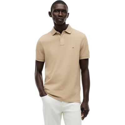 Tommy Hilfiger Men’s Short Sleeve Regular Fit Polo Shirt with Button Placket Tommy Hilfiger Men’s Short Sleeve Regular Fit Polo Shirt with Button Placket