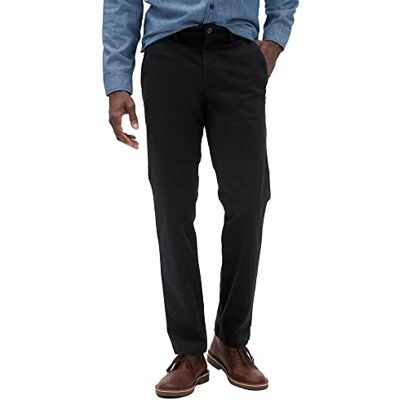 GAP Men's V-Essential Khaki Straight Fit, True Black, 34W x 30L GAP Men's V-Essential Khaki Straight Fit, True Black, 34W x 30L