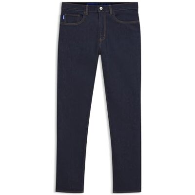 Hugo Boss Mens Ash Dark-Blue Slim-fit Jeans in Stretch Denim Hugo Boss Mens Ash Dark-Blue Slim-fit Jeans in Stretch Denim
