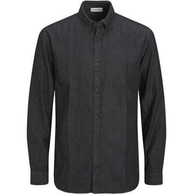 JACK & JONES Mens Jjeperfect Denim Shirt Ls Noos, Black Denim, XL UK JACK & JONES Mens Jjeperfect Denim Shirt Ls Noos, Black Denim, XL UK