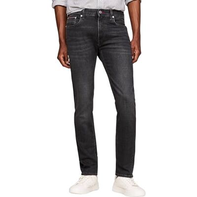 Tommy Hilfiger Men's Slim Fit Jeans, Black (Stark Black), 28W/32L Tommy Hilfiger Men's Slim Fit Jeans, Black (Stark Black), 28W/32L