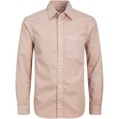 JACK & JONES Jprccdover Twill L/S Shirt, Adobe Rose, L JACK & JONES Jprccdover Twill L/S Shirt, Adobe Rose, L