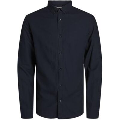 JACK & JONES Jprccmakze Linen Shirt L/S Button Down, Night Sky/fit: Comfort fit, M JACK & JONES Jprccmakze Linen Shirt L/S Button Down, Night Sky/fit: Comfort fit, M