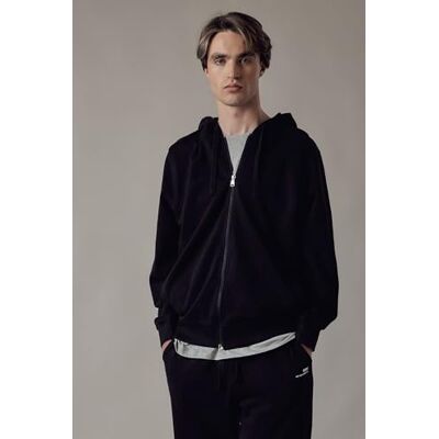 OWN Men's Brushed Hoodie with Zip, Black, M OWN Men's Brushed Hoodie with Zip, Black, M