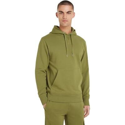 Calvin Klein Men's Badge Hoodie, Green (Dark Juniper), S Calvin Klein Men's Badge Hoodie, Green (Dark Juniper), S
