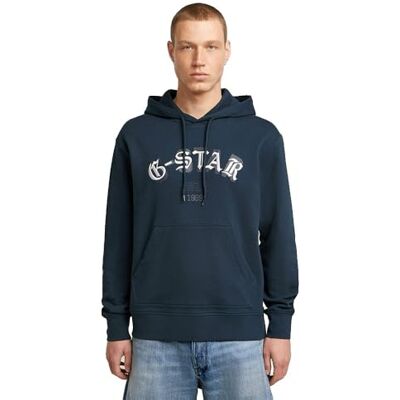 G-STAR Men's Embro Logo HB Hoodie Sweater, Blue (dk patriot blue D27100-D257-7160), XL G-STAR Men's Embro Logo HB Hoodie Sweater, Blue (dk patriot blue D27100-D257-7160), XL