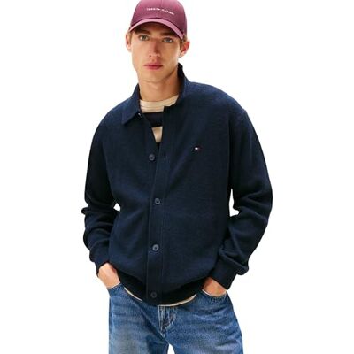 Tommy Hilfiger Men's Textured Polo Cardigan Mw0mw41546 Cardigan Sweater (Pack of 1) Tommy Hilfiger Men's Textured Polo Cardigan Mw0mw41546 Cardigan Sweater (Pack of 1)