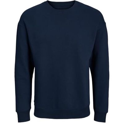 JACK & JONES Mens Jjebradley Crew Noos Pls Sweatshirt, Navy, 4XL Plus UK JACK & JONES Mens Jjebradley Crew Noos Pls Sweatshirt, Navy, 4XL Plus UK