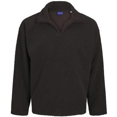JACK & JONES Male Fleece Sweatshirt Plain Fleece Sweatshirt, Chocolate Cake, XXL JACK & JONES Male Fleece Sweatshirt Plain Fleece Sweatshirt, Chocolate Cake, XXL