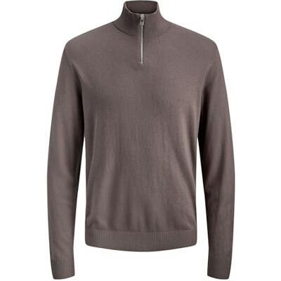 JACK & JONES Mens Jjeemil Knit Half Zip Noos, Falcon, XL UK JACK & JONES Mens Jjeemil Knit Half Zip Noos, Falcon, XL UK