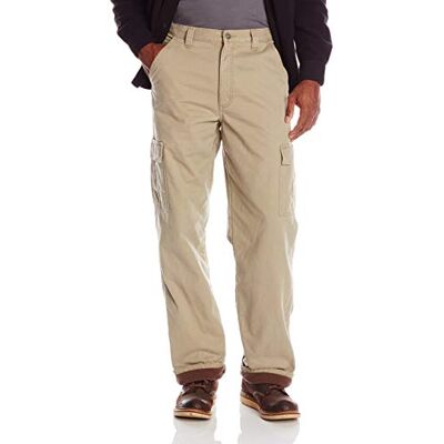 Wrangler Authentics Men's Fleece Lined Cargo Pant, British Khaki Twill, 36W x 32L Wrangler Authentics Men's Fleece Lined Cargo Pant, British Khaki Twill, 36W x 32L