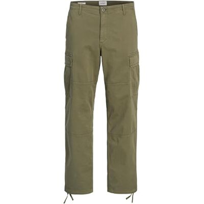 JACK & JONES Mens Harlow Cargo Trouser Dusty Olive 32W / 34L JACK & JONES Mens Harlow Cargo Trouser Dusty Olive 32W / 34L