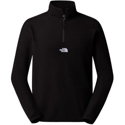 The North Face Men's Glacier 1/4 Zip Embroidered Logo Sweatshirt, Tnf Black/Npf, XS The North Face Men's Glacier 1/4 Zip Embroidered Logo Sweatshirt, Tnf Black/Npf, XS
