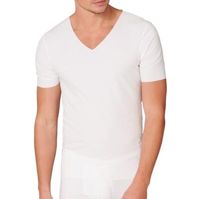 Schiesser Men's Laser Cut V-Neck Undershirt Underwear, White, XL/7 Schiesser Men's Laser Cut V-Neck Undershirt Underwear, White, XL/7