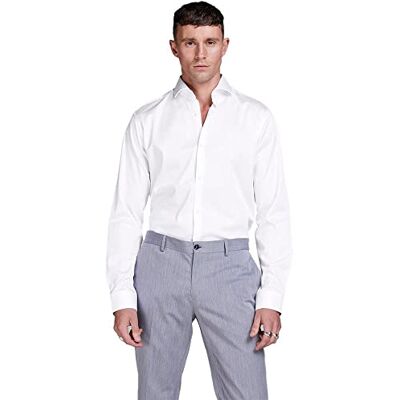 JACK & JONES PREMIUM Men's Jprcomfort Shirt L/s Noos Formal, White (White Fit:comfort Fit), X-Large JACK & JONES PREMIUM Men's Jprcomfort Shirt L/s Noos Formal, White (White Fit:comfort Fit), X-Large
