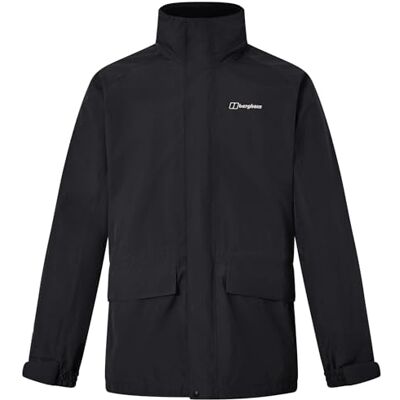 Berghaus Men's Cornice Interactive Gore-Tex Waterproof Shell Jacket Durable Rain Coat Breathable Waterproof Jacket, Black/Black, S Berghaus Men's Cornice Interactive Gore-Tex Waterproof Shell Jacket Durable Rain Coat Breathable Waterproof Jacket, Black/Black, S