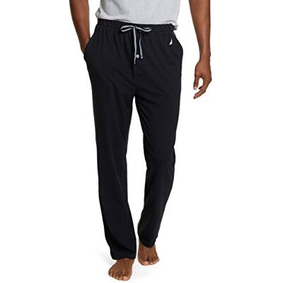 Nautica Men's Knit Sleep Pant Pyjama Bottoms, True Black, S Nautica Men's Knit Sleep Pant Pyjama Bottoms, True Black, S