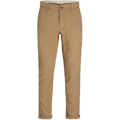 JACK & JONES JpstMarco Fury Slim Fit Men's Fabric Chino Trousers, Kelp, 30 W/32 L JACK & JONES JpstMarco Fury Slim Fit Men's Fabric Chino Trousers, Kelp, 30 W/32 L