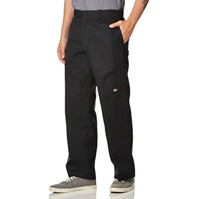 Dickies Men's Double Knee Work Straight Trousers, Black, W36/L34 Dickies Men's Double Knee Work Straight Trousers, Black, W36/L34