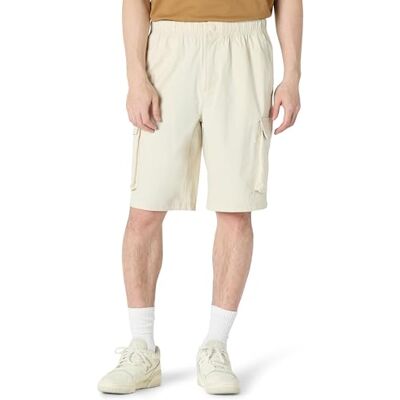 Amazon Essentials Men's Loose-Fit 11" (28cm) Long Cargo Shorts, Beige, M Amazon Essentials Men's Loose-Fit 11" (28cm) Long Cargo Shorts, Beige, M