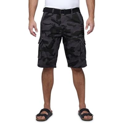 X RAY Men's Raw X Belted Cargo Shorts Relaxed Fit Casual Tactical Knee Length Cargo Shorts X RAY Men's Raw X Belted Cargo Shorts Relaxed Fit Casual Tactical Knee Length Cargo Shorts