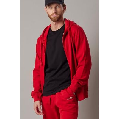 OWN Men's Brushed Hoodie with Zip, Red, XXL OWN Men's Brushed Hoodie with Zip, Red, XXL